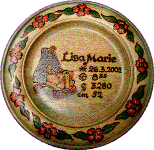 Taufteller nur in der Gre 26 cm, Standart 65,-- Euro 